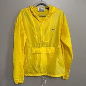 Lacoste vintage yellow packable windbreaker size medium
